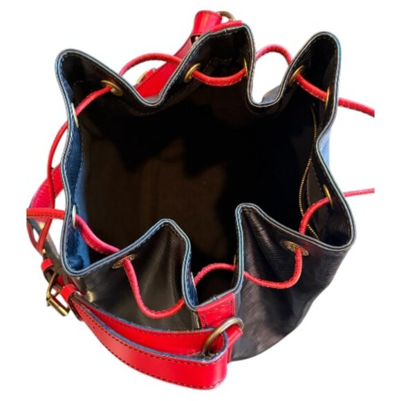 Authentic Vintage Louis Vuitton Epi Bicolor Noé GM | Black & Red - Picture 5 of 7